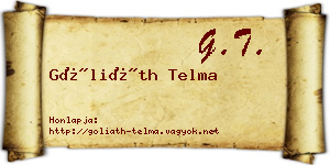 Góliáth Telma névjegykártya